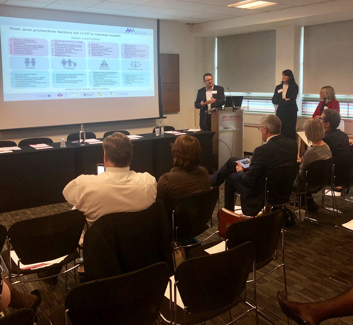 NHSBSol's tweet photo. Bev Mabey and Ian Lowe talks about the collective responsibility of all the partners involved in a child’s life, & what improvements have been implemented @washwoodheath.
What are the needs of the child?
#bhamcif2018 #Birmingham #children #education #health https://t.co/dnxYuiKLDW