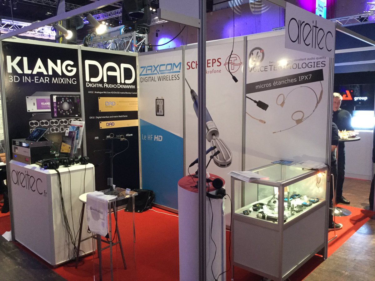 areitec's tweet photo. J-1 pour les JTSE
 Retrouvez Areitec au stand 178 du Dock Pullman 
 avec Jan Lykke de @DigitalAudioDK mais aussi les marques @SCHOEPSmics , @Zaxcom et @VTSwitzerland https://t.co/343wq67COx