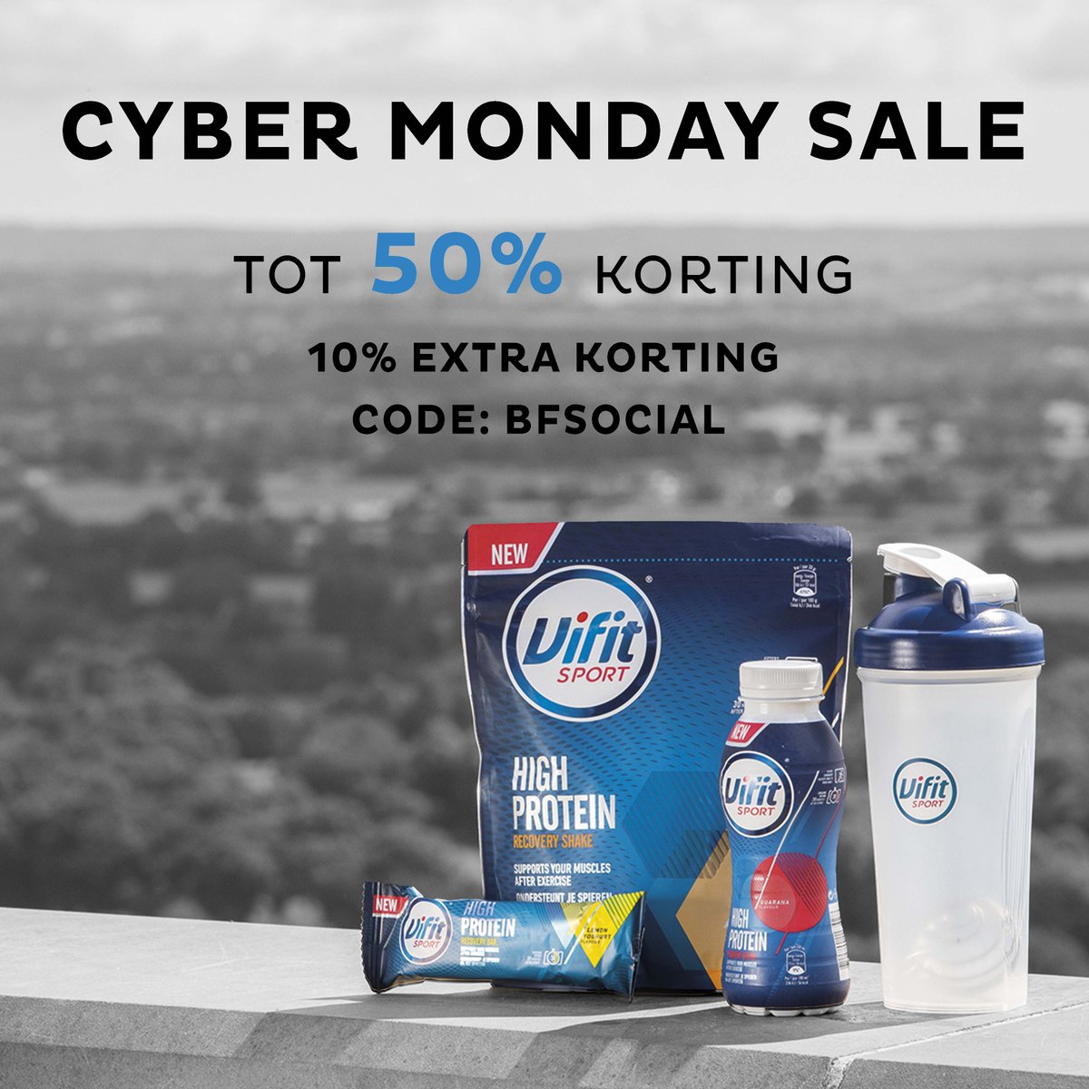 Cyber Monday Sale - KORTING tot 50% 💪🏼
+ EXTRA 10% KORTING! Alleen vandaag! 
Code: BFSOCIAL