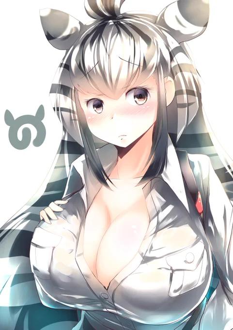 チャップマンシマウマお姉さんrkgk 自己バストを更新してみたかった… #けものフレンズ 