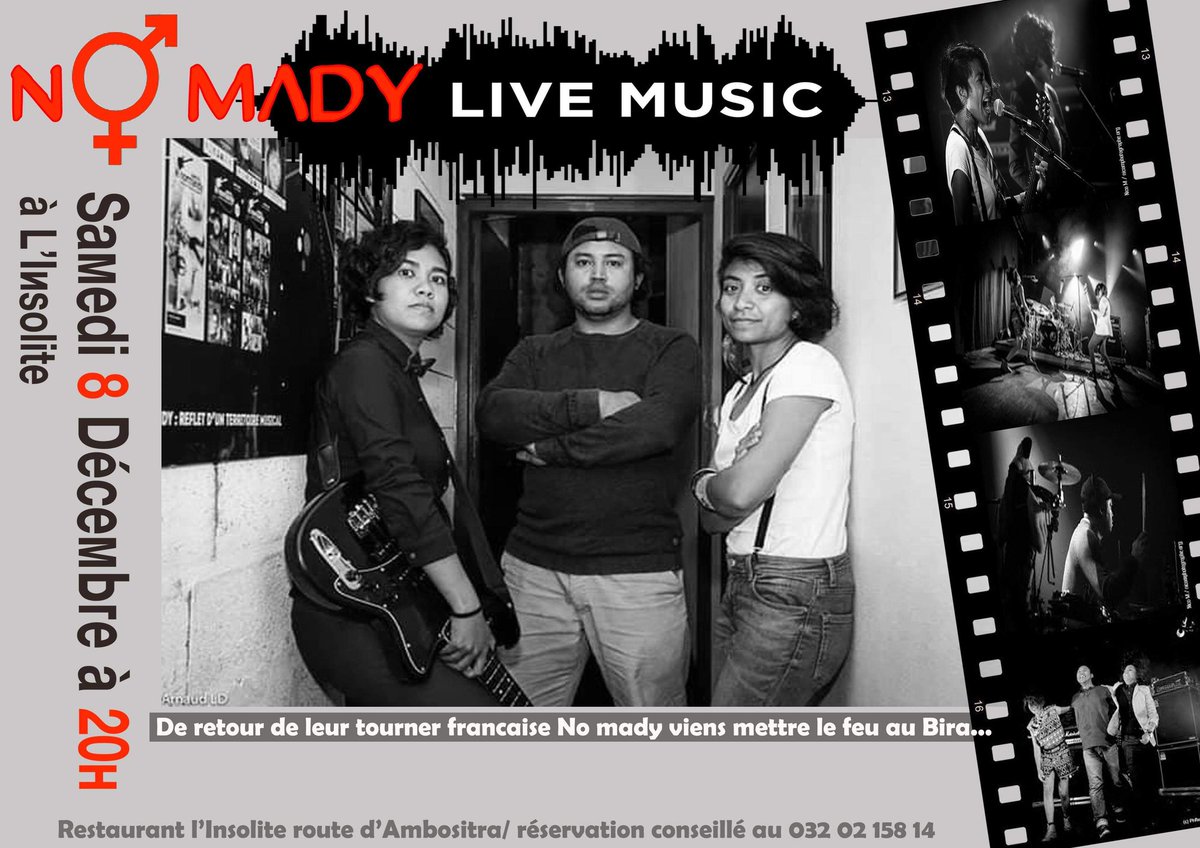 razakaratrimo's tweet photo. Prochain rendez-vous avec No Mady ce samedi 08 décembre à Antsirabe à l'insolite #NoMady #RockMadagascar #Rockmusic https://t.co/yMLY1gq1xx