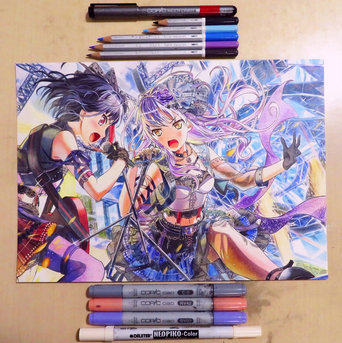 バンドリ！ ガルパ 湊友希那 VERSUS』描き上がりました。YouTubeにて