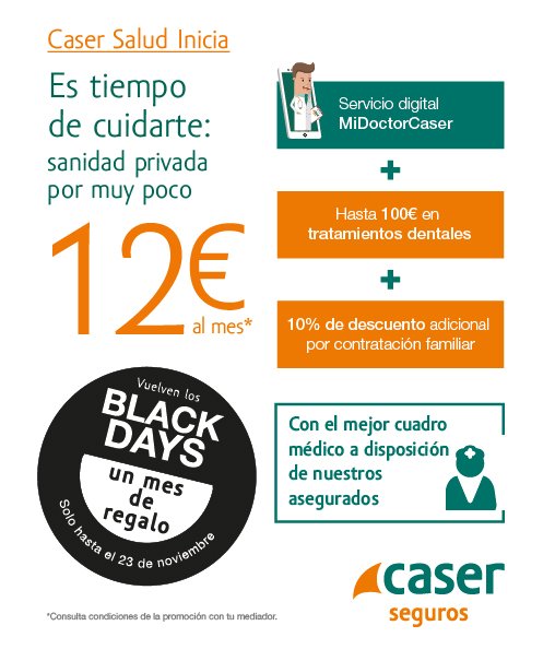 PatriiCSE's tweet photo. #FelizLunes PROMOCIÓN HASTA EL #28Nov
🗣️RECUERDA UN SEGURO Es preferible tenerlo y NO necesitarlo, que necesitarlo y NO tenerlo
➡️Info: psalazar@agentesalud.caser.es
➡️Whatsapp 696568259
➡️Mensaje Facebook
https://t.co/tXmsYbnm45 https://t.co/7cadfu8eQ1