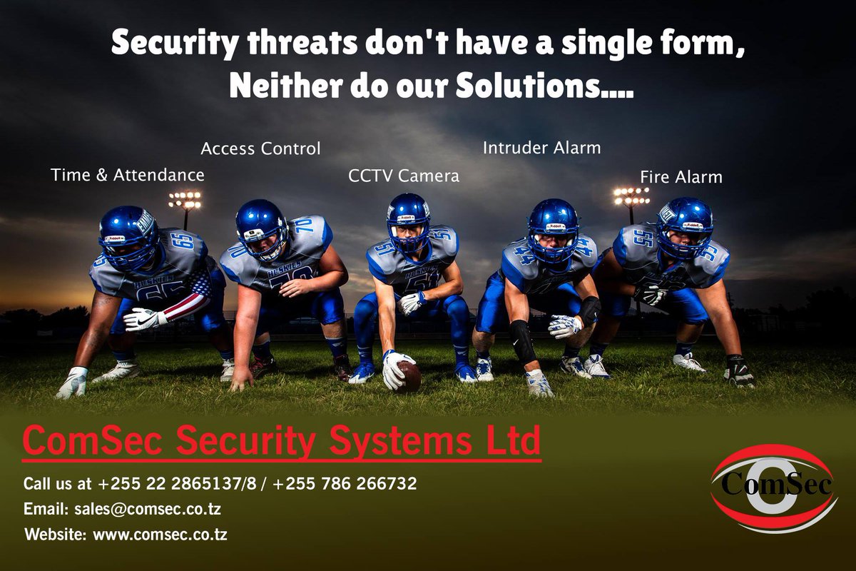 Comsec_Security's tweet image. Effective security starts with a clear understanding of the types and levels of risk. Comsec Security Systems provides advanced security solutions to Tanzanian organizations like banks, oil &amp;amp; gas companies, retails complexes and more.

Contact Us at comsec.co.tz/securitysoluti…