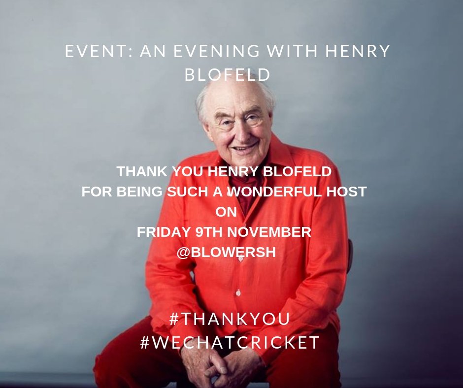 THANK YOU! <a href="/blowersh/">Henry Blofeld</a> #wechatcricket