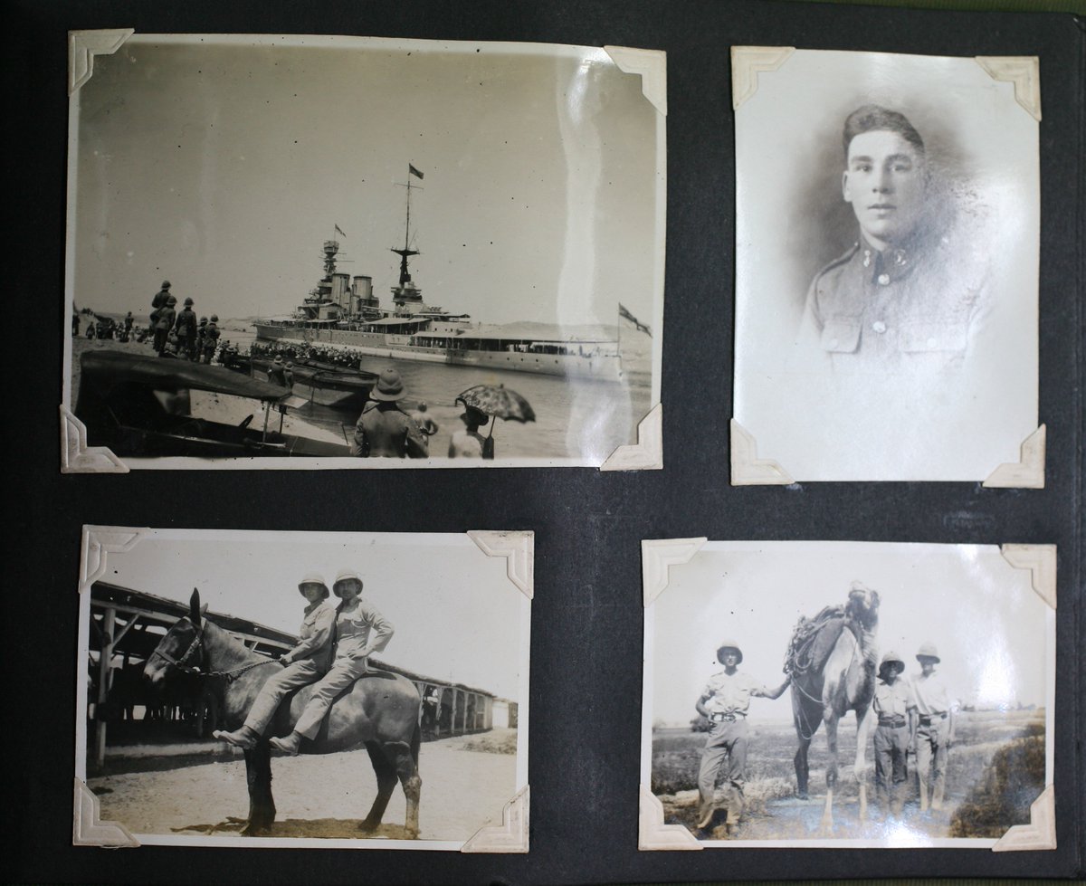 These photos are from the album of Private Phillips of the 1st battalion Somerset Light Infantry while he was posted in Egypt...our catalogue says 1920-1930 so he could have been in the area when the tomb was opened! #CurseOfThePharoah