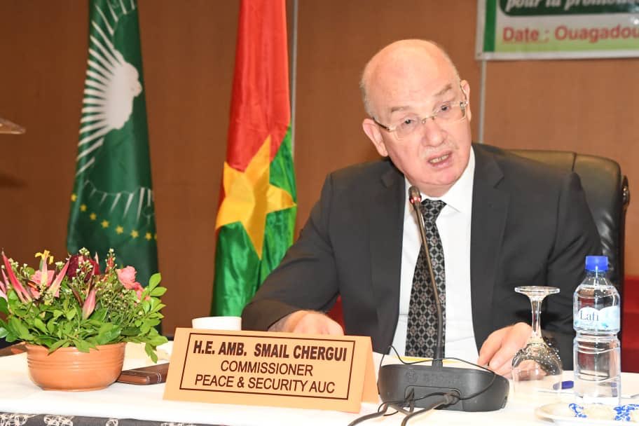 NgogaFred's tweet photo. @AU_Chergui & @AmbSamate opens 9th meeting of the Heads of Intelligence/Security of the #Nouakchottprocess in #Ouagadougou ahead of Ministerial meeting. https://t.co/3zcJv7sgqL