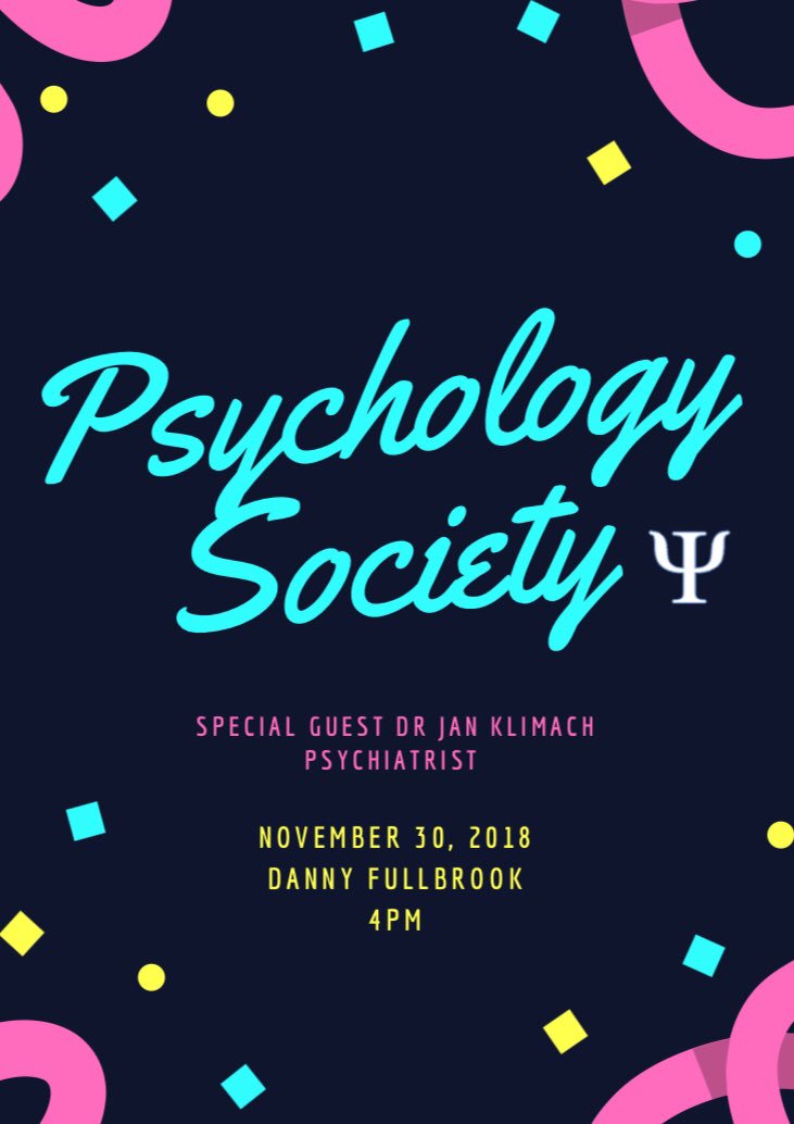 PSocietyUcfb's tweet photo. 📢 The guest speakers do not stop there! 
The next guest speaker is Dr. Jan Klimach who is returning to give another fascinating talk about his job as a psychiatrist https://t.co/3djdLRxtRQ