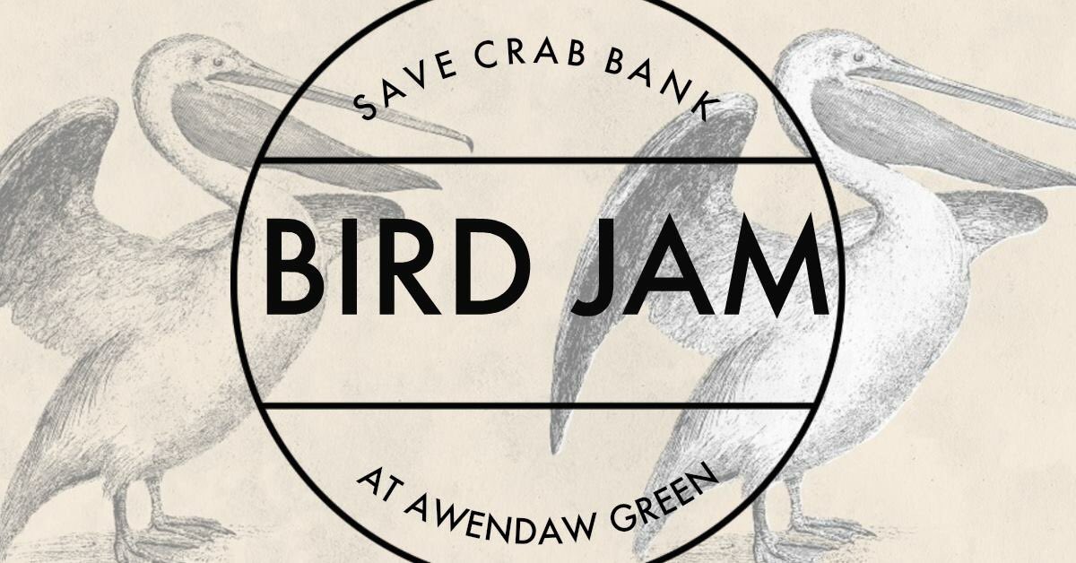 CoastalEx's tweet photo. Come out for #BIRDJAM at @awendawgreen Sunday for an awesome line up of bands and help us #savecrabbank.  $25/$10.  1-6pm.  Brew, food, music.  @AudubonSc @scccl @SCaquarium @DucksUnlimited @nature_sc https://t.co/GKPCHfVOcf
