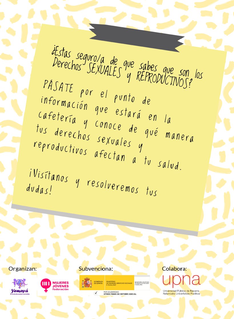 UpnaIgualdad's tweet photo. Mañana, desde las 11.30h. en la cafetería del Aulario @UNavarra https://t.co/uffHKFnqxT