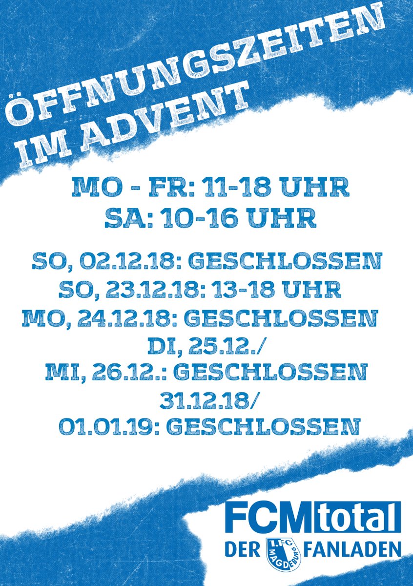 ACHTUNG! Geänderte #Öffnungszeiten im #Advent + Infos: