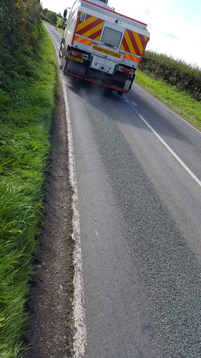 HenryRoads's tweet photo. Pembrokeshire County Council @Pembrokeshire is amongst the progressive local authorities for which weve done a trial of our #TargetedSurfaceDressing system to prevent #potholes before they happen.  Will your local authority be next? https://t.co/xVmj9qMVLb