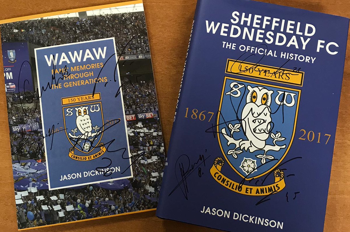 swfc's tweet photo. Our Black Friday sale ends at midnight online 👉https://t.co/JtG2hmEFl1 
   
📘 The two-book anniversary bundle is priced at £18 as part of the sale. 
   
We have both books signed by Reach, Pelupessy, Forestieri &amp; Dawson to give away! To be in with a chance, RT before 4pm #swfc https://t.co/UVDrWUQPnd