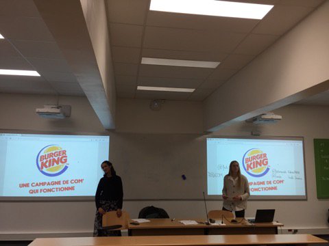 ApollineB1's tweet photo. Début de la conférence "live tweet" animée par @fatimarkk et @lvcile sur la campagne de communication de @BurgerKing #BKCOM #RSISTC3A https://t.co/NoVqs2R68s