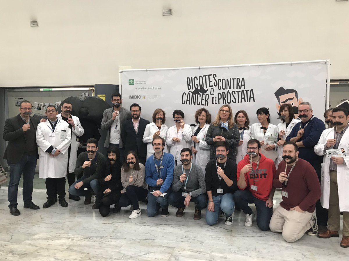 IMIBIC's tweet photo. 👨🏼‍🔬👩🏻‍⚕️👨🏽‍💼👩🏼‍💼Investigadores, médicos,enfermeros y equipos de dirección del #IMIBIC y @HUReinaSofia se suman un año más a la campaña #Movember contra el #cáncerdepróstata https://t.co/ljCoLjkHHf