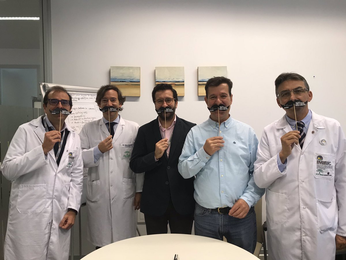 IMIBIC's tweet photo. 👨🏼‍🔬👩🏻‍⚕️👨🏽‍💼👩🏼‍💼Investigadores, médicos,enfermeros y equipos de dirección del #IMIBIC y @HUReinaSofia se suman un año más a la campaña #Movember contra el #cáncerdepróstata https://t.co/ljCoLjkHHf