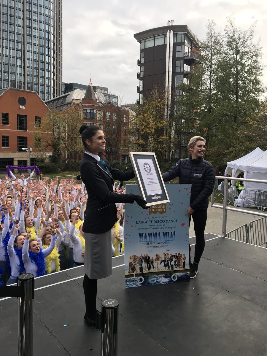 Tanya_Robb's tweet photo. Congrats to all the @BirdCollegeUK students that smashed a world record today for the largest disco dance! Well done everyone!! #MammaMia2 #universaluk https://t.co/9Ubq6c2lTS