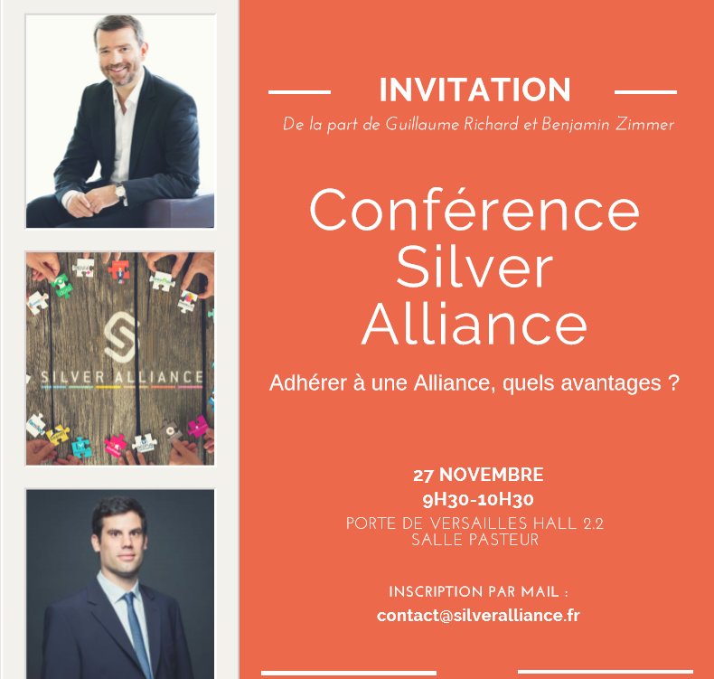 Nous serons demain au Salon Silver Eco Expo à Porte de Versailles. 
A 9h30, nous organisons une conférence : mutualisation et alliance de marques : quels intérêts et quelles opportunités pour votre entreprise ?
N'hésitez pas à venir en Salle Pasteur !
