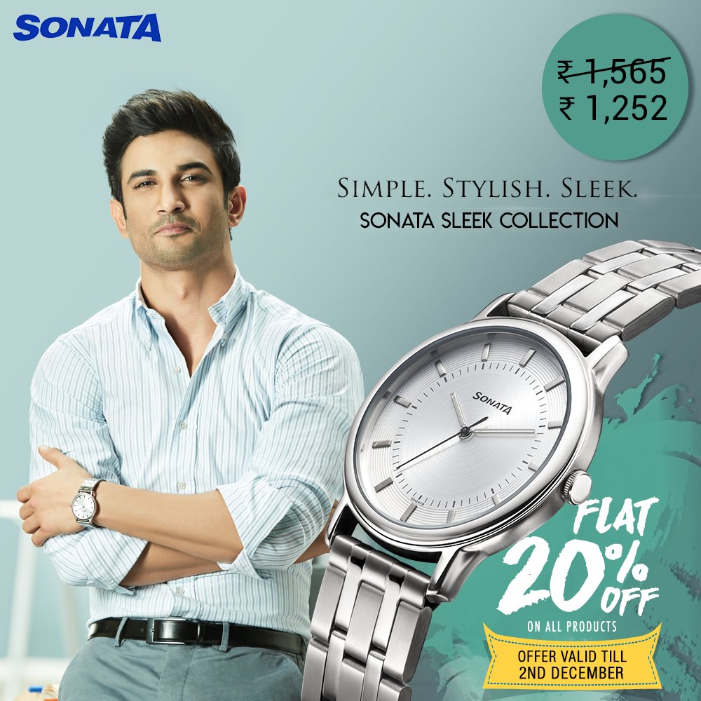 SonataWatches's tweet photo. Stay stylish and sharp with the Sonata Sleek Collection. A perfect work-wear accessory now available at Flat 20% off: https://t.co/IsslEfQaeA 
#SonataWatches #WorkWear #SleekCollection #Trend https://t.co/FGXPDfQ3ax