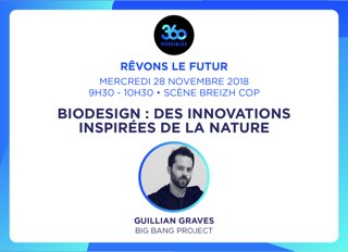 La nature constitue une belle source d'inspiration pour concevoir des produits. <a href="/GuillianGraves/">Guillian GRAVES</a>, designer et fondateur du studio Big Bang Project ouvrira le parcours #Revonslefutur de façon passionnante ! En partenariat avec <a href="/OuestValo/">Ouest Valorisation</a> ! #INKREASEproject #Breizhcop