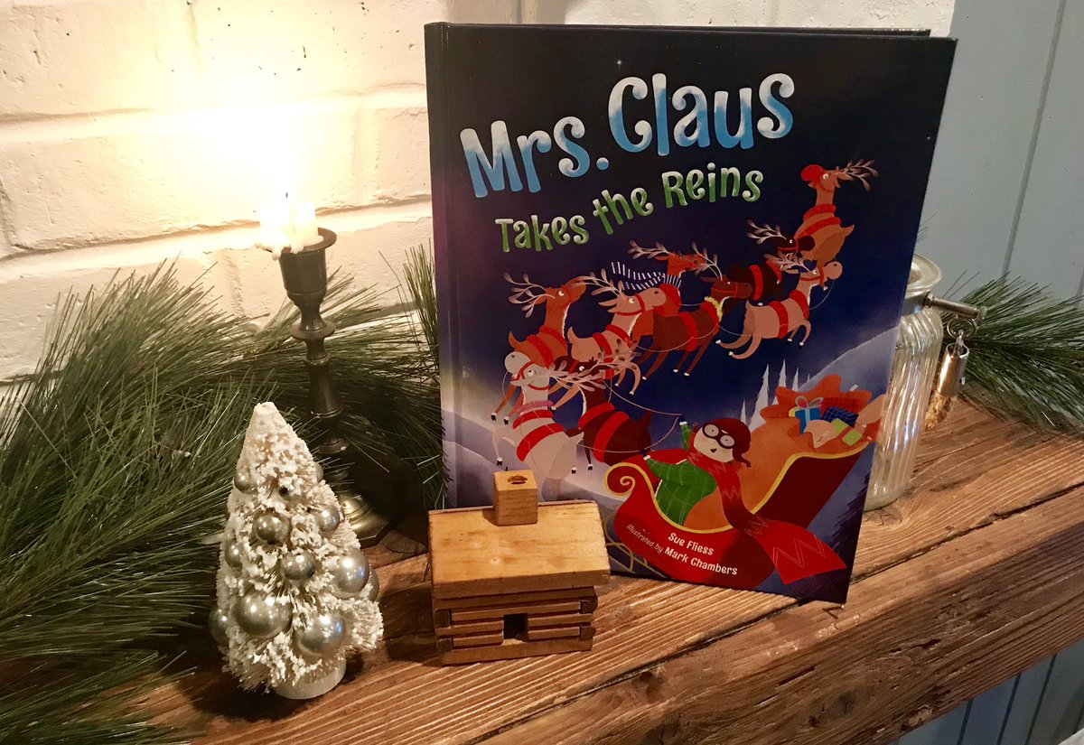 anitraschulte's tweet photo. It’s a snow day here - so it seems like the perfect time to share that next wk I’ll be hosting a giveaway of Mrs. Claus Takes the Reins! Plus an interview w author @SueFliess - stay tuned! #kidlit #TwoLions https://t.co/CnliNVE9G9