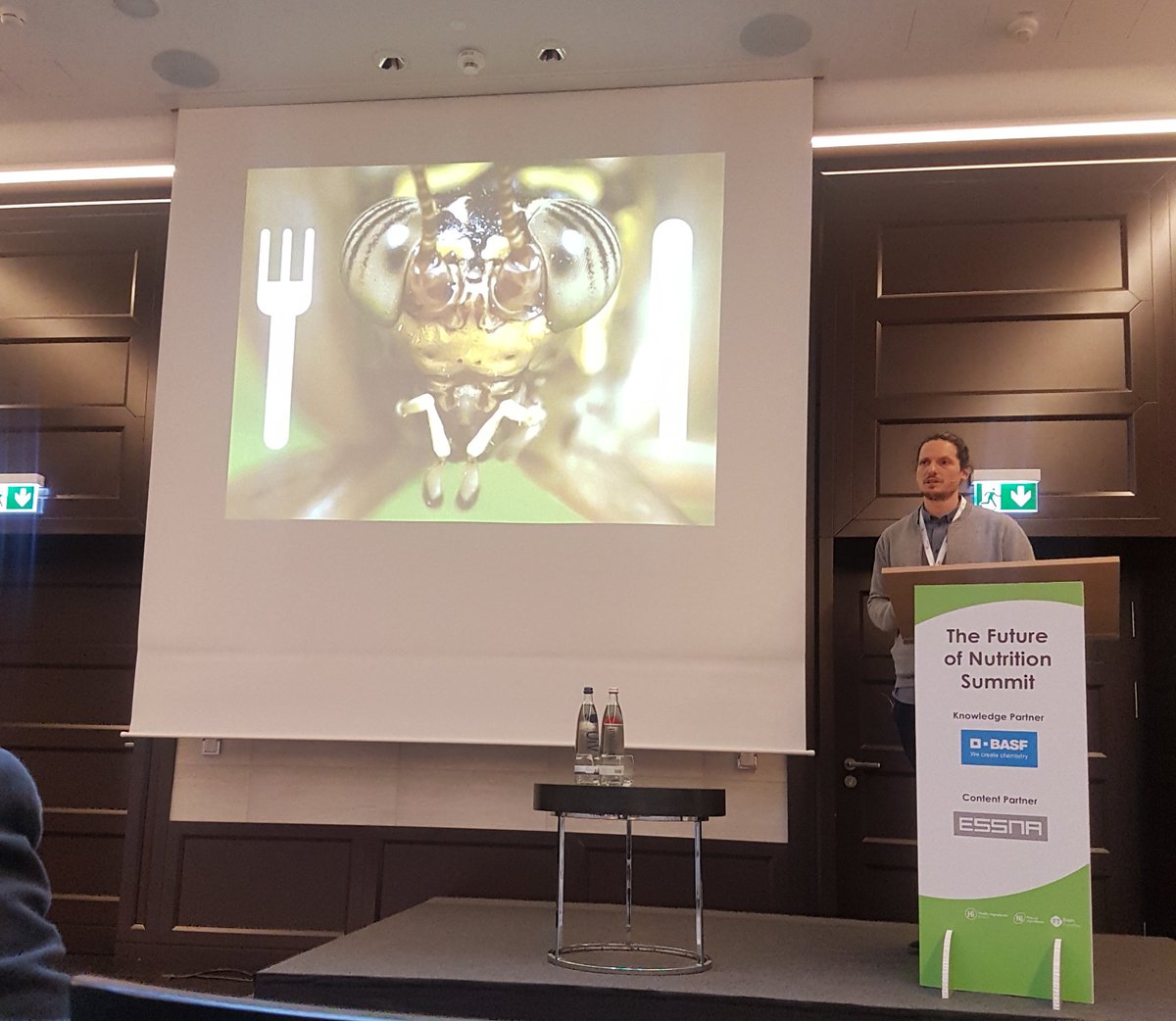 andi_solana's tweet photo. Edible insects are the next big thing and the guys at Swarm Protein know it. An afternoon on The Future of Sports Nutrition with #ESSNA is starting out strong #HiEurope18 https://t.co/aylYhuiIVf