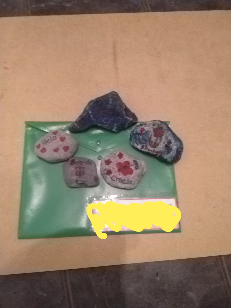 leanned79's tweet photo. Ollie Tom's decorated stones, he had fun hiding them! https://t.co/vzfGKmabX3