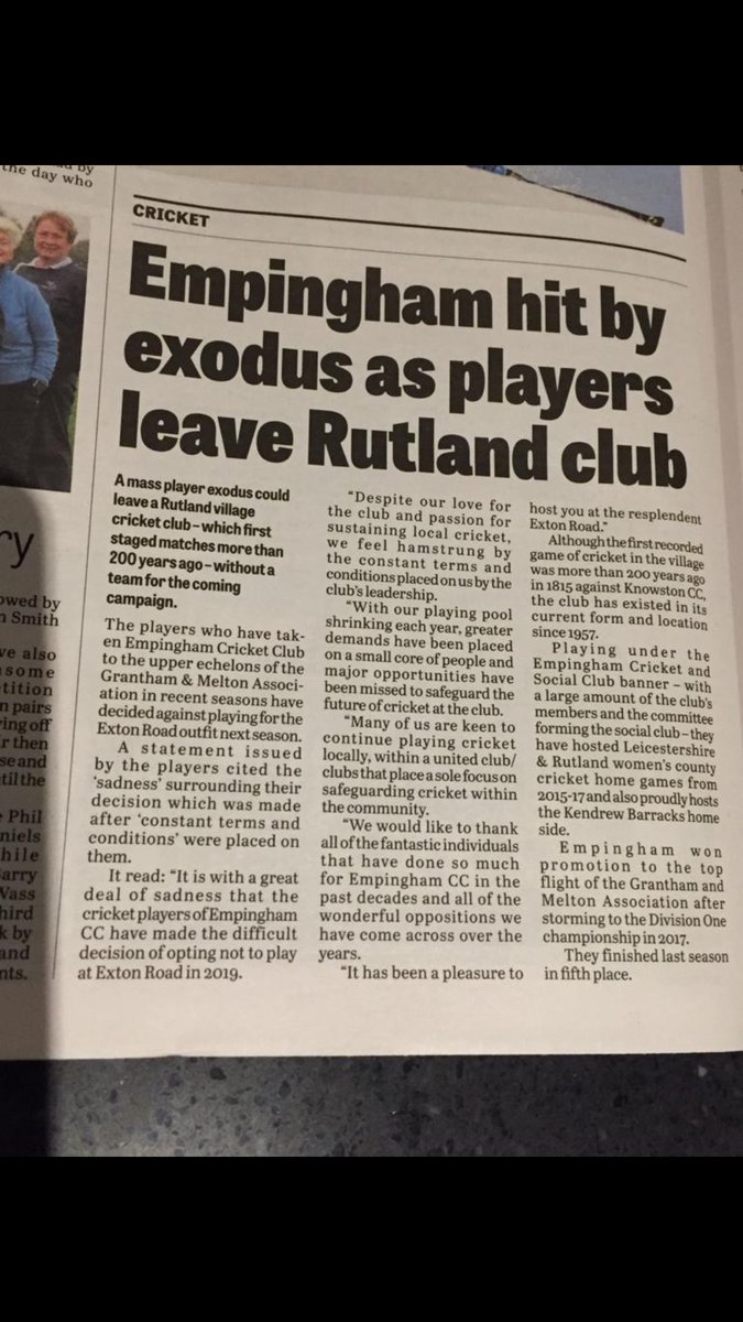 For those that haven’t seen it, article in this week’s Rutland &amp; Stamford  Mercury. <a href="/Mercury1712/">Stamford Mercury</a>