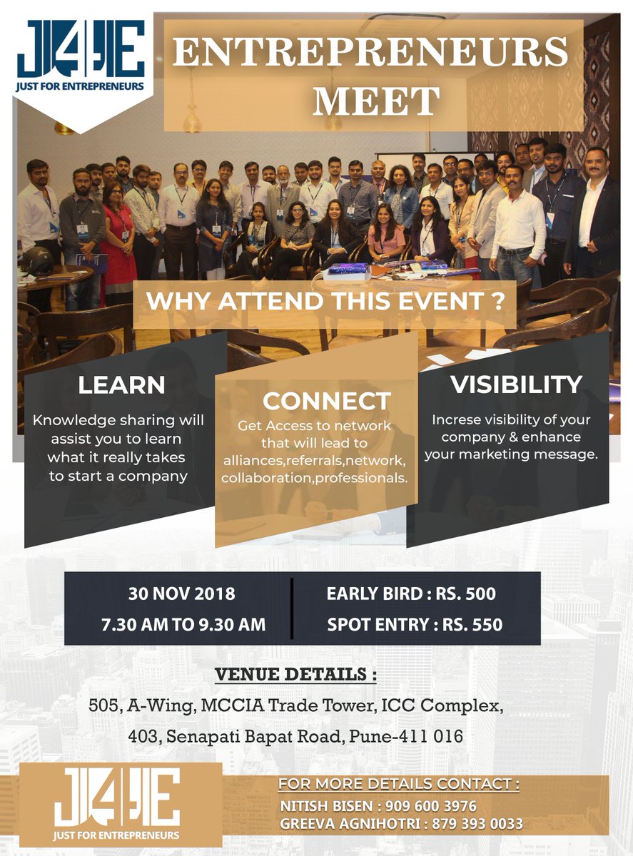 j4eindia's tweet photo. #J4E #justforentrepreneurs #business #Networking #Collaboration #Entrepreneurship #community #BusinessDevelopment #businessgrowth #buildyournetwork #jointhemeet #booknow  https://t.co/tnRT7fihtl https://t.co/vsSnfVH8hq