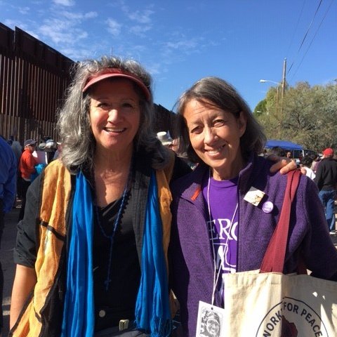 PaxChristiUSA's tweet photo. Two our Nation Council members, Concetta & Jean, were at the School of the Americas protest at the border in Nogales, AZ last week. #SOAwatch https://t.co/OkBlwJ2Tes