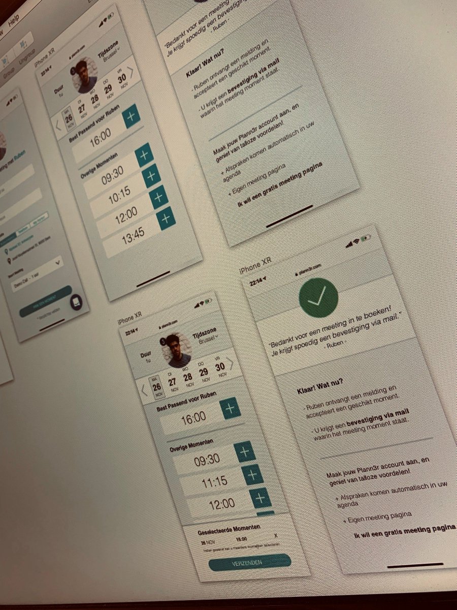 Hello_Plan_'s tweet photo. A little behind the scenes of our internal user experience workshop!

We love to work with our customers to make Plann3r better everyday! 🗣

What do you think about our new meeting pages?
#ux #startup #startuplife #customersfirst #sketch #UI #lean #iteration https://t.co/lHFj7bmkf5