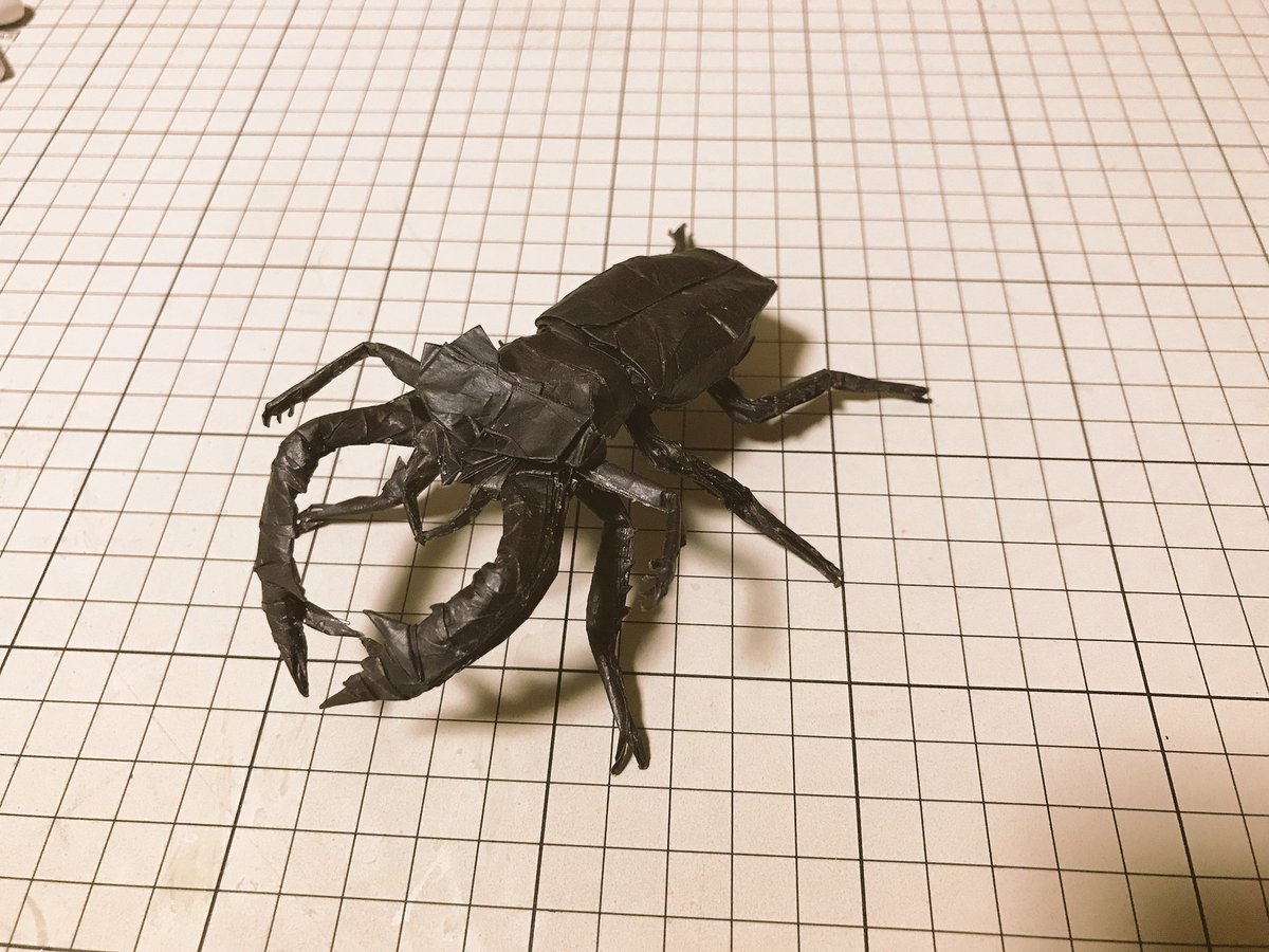 Sk A Twitteren ユダイクスミヤマクワガタ 創作 今井幸太 折手 私 紙 チョコグラシン 45cm いままでの今井作品で一番難しい 折り紙作品