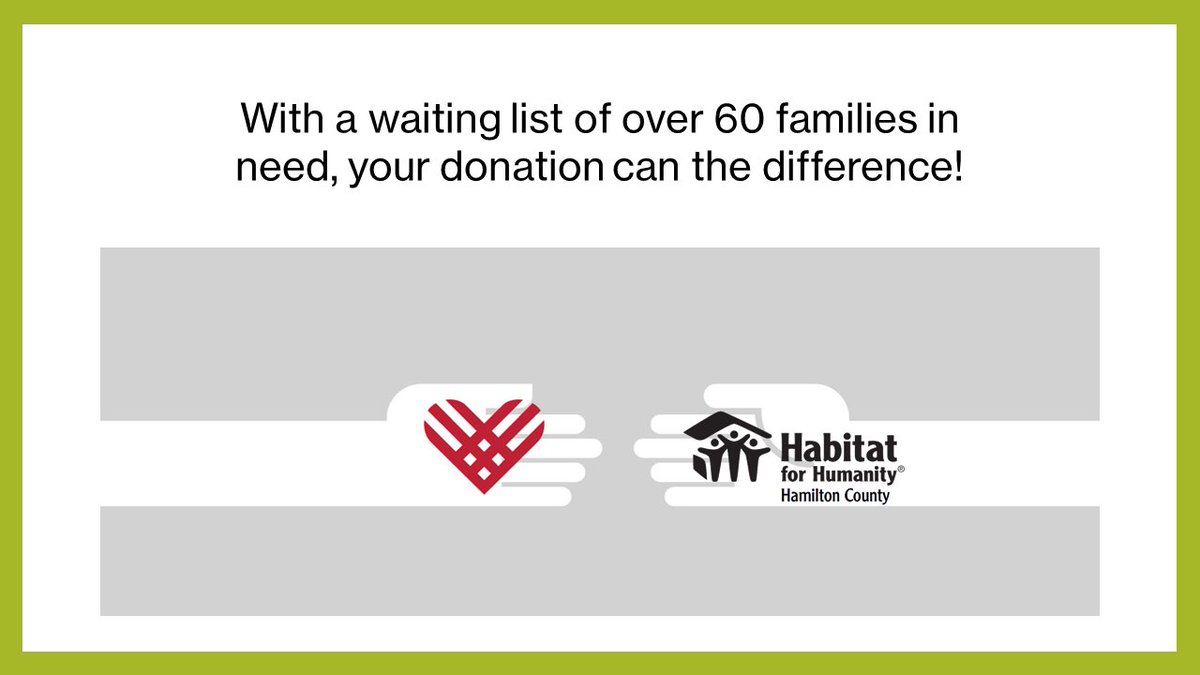 HabitatHC's tweet photo. By clicking on the link below you are able to donate to Habitat Hamilton County today!
https://t.co/HhWwLGHVpt https://t.co/Gkv1lCmPyL