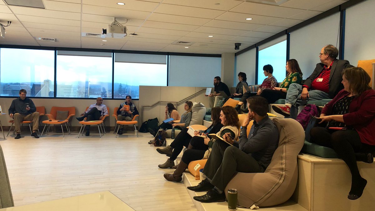 Working with an interdisciplinary team today to explore innovative assessment models and design an experiment to #play with new technologies