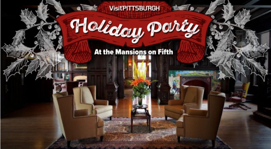 VisitPGH Partners (@partners_vstpgh) on Twitter photo Join us for our the <a href="/vstpgh/">Visit Pittsburgh</a> Holiday Party <a href="/mansionsonfifth/">Mansions On Fifth</a> on 12/6 from 6-8PM! Register Today: bit.ly/2DXLe9q #LovePGH Join us for our the <a href="/vstpgh/">Visit Pittsburgh</a> Holiday Party <a href="/mansionsonfifth/">Mansions On Fifth</a> on 12/6 from 6-8PM! Register Today: bit.ly/2DXLe9q #LovePGH