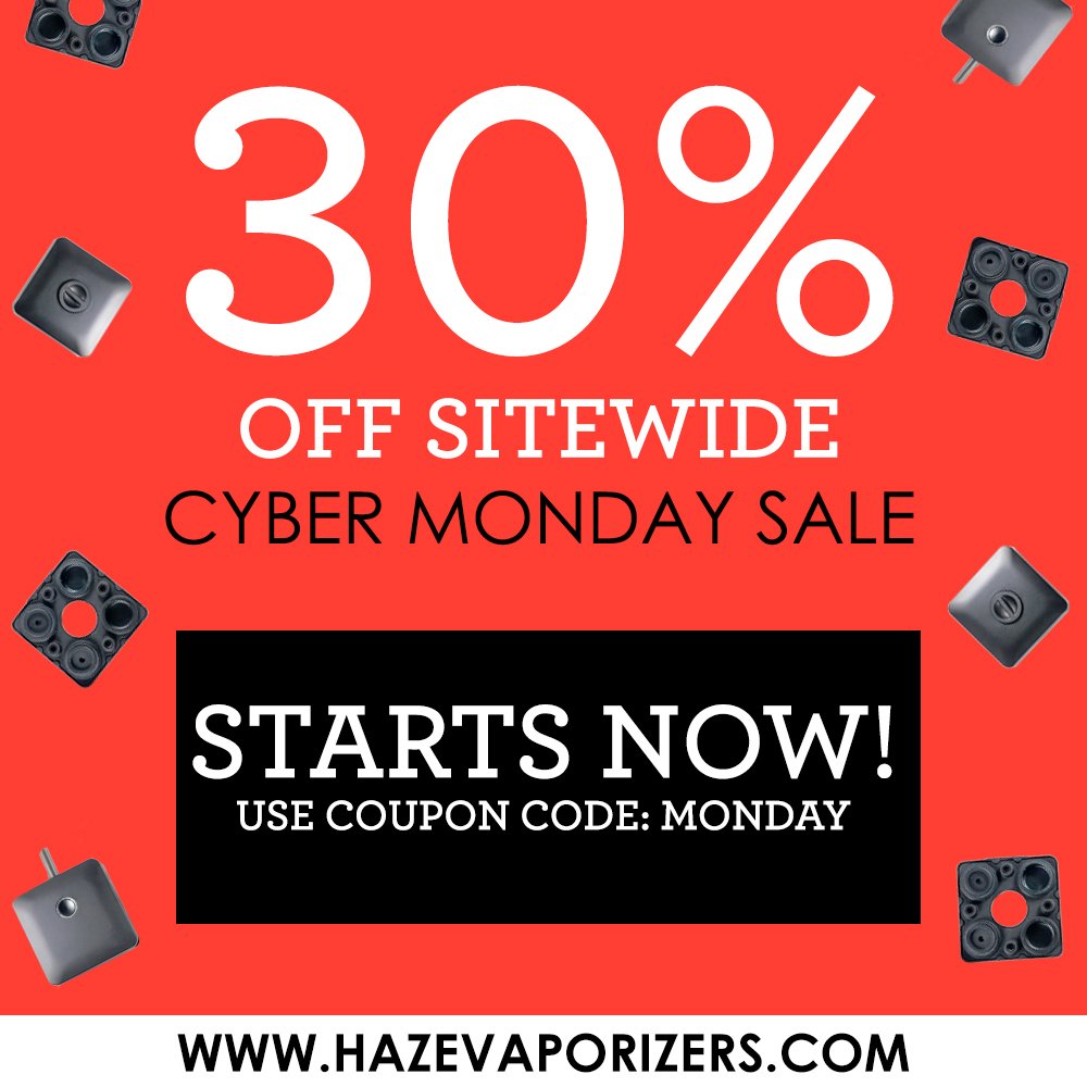 Last chance to save 30% off at Hazevaporizers.com Shop Haze Square; the first quad chamber, convection, heat on demand vaporizer.