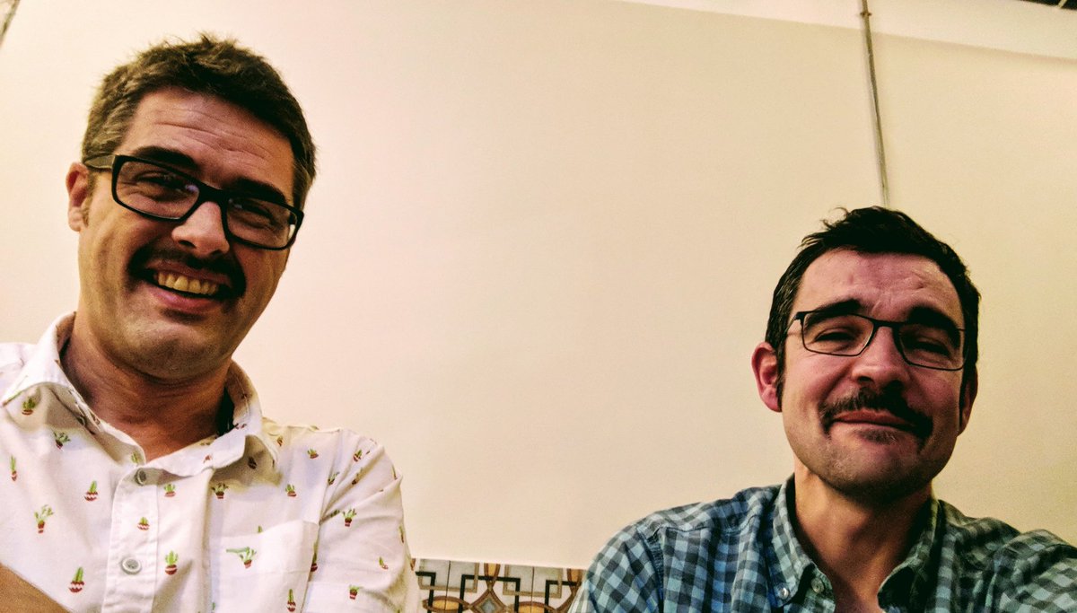 "don't you think you look ridiculous enough Steven with that moustache, now you have to wear that shirt?"...thanks <a href="/DaniTerrin/">Dani Terrin</a>. DTI Moustache - es.movember.com/team/2267781 #Movember