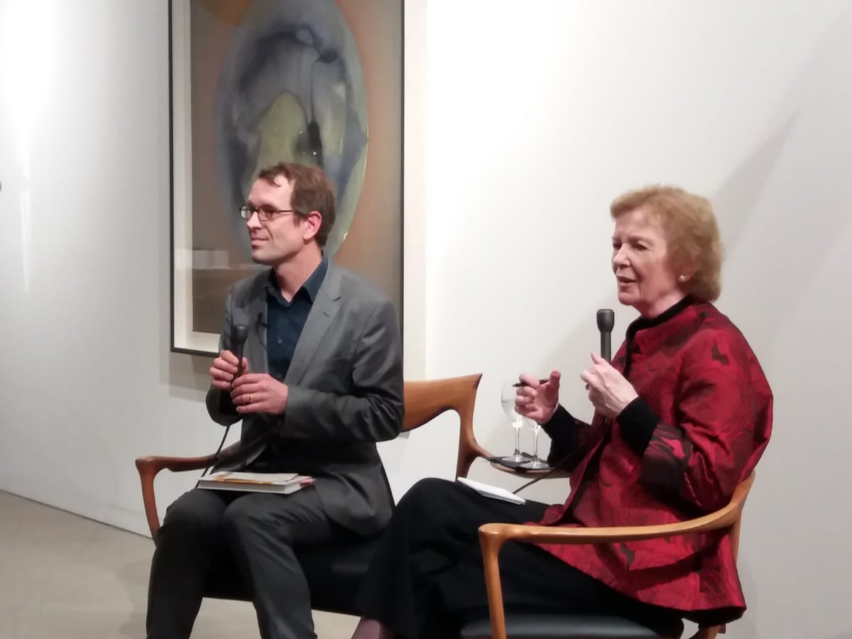 NaimavRF's tweet photo. Former Irish president and human rights commissioner, Mary Robinson, launching new book on #climatejustice. “There is room for civil disobedience because this matter is too urgent.” https://t.co/fNhJPqPKTF
