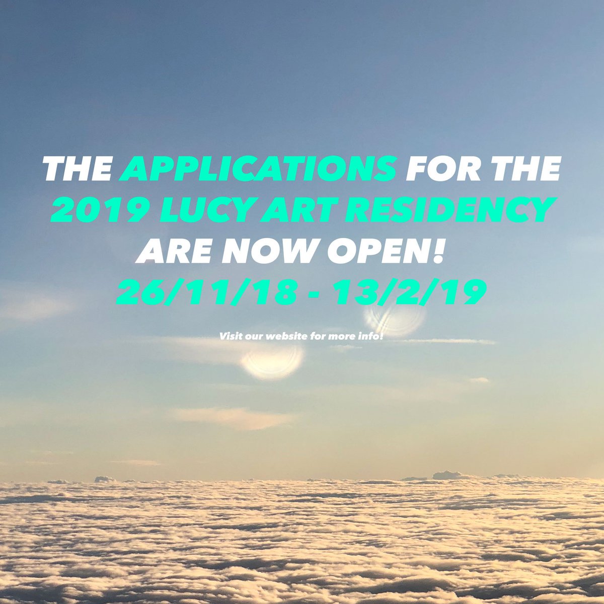 Applications for #LucyArtResidency <a href="/lucyartres/">Lucy Art Residency</a> are now open!
Go to our website lucyartresidency.com for more information!