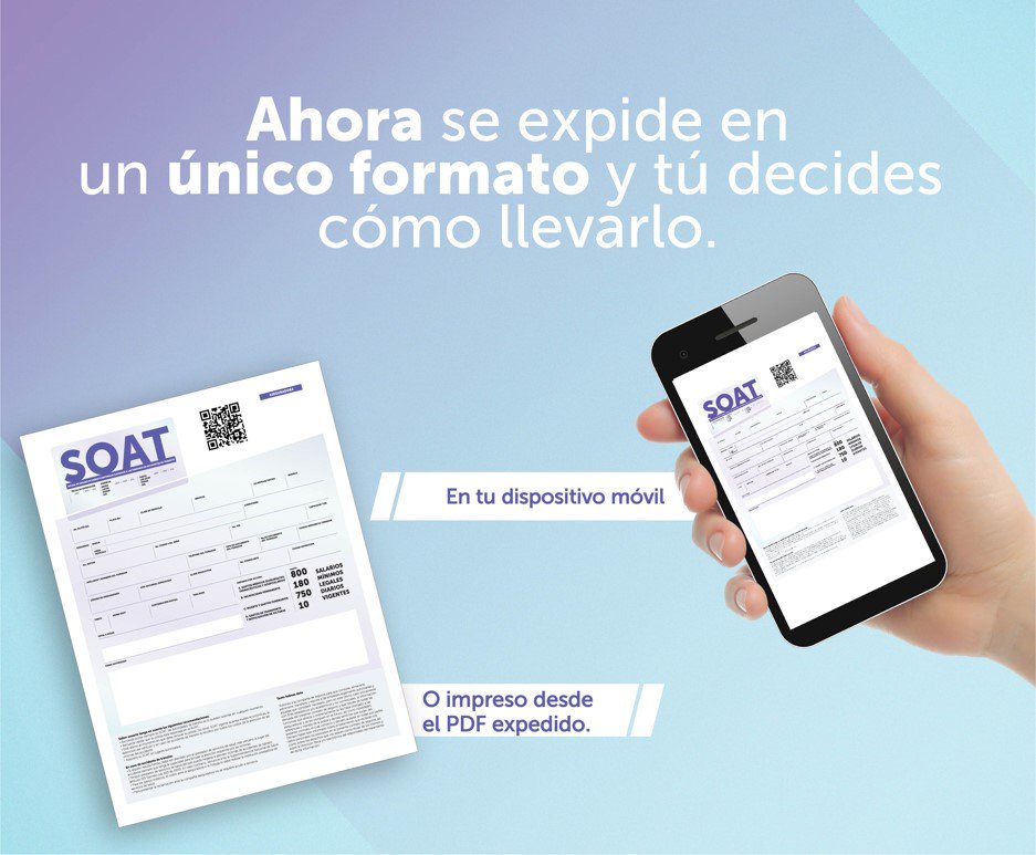 mapfre_co's tweet photo. Recuerda que a partir del 01 de Enero de 2019, el SOAT se expedirá solo un único formato, para llevar en cualquier dispositivo o descargarlo e imprimirlo.
#SOATColombia #MAPFREColombia https://t.co/ekW2lwlGDq