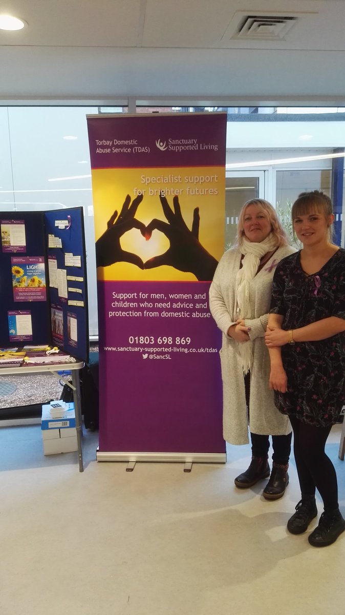 TorbayCDT's tweet photo. @Pos_People a day at Torbay Hospital supporting @WhiteRibbon_UK #16DaysOfAction #carersweek with #torbaydomesticabuseservices #TUCSTRUST raising awareness and promoting action #areyouok @PlussInspires @PlymouthOctopus @devoncf @Cosmic_UK #biglotteryesf https://t.co/zOvJwh2NOC