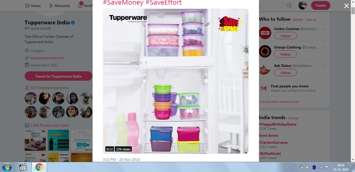 toposant55's tweet photo. @TupperwareIN Spotted &amp; Here Is My Screenshot 

#TheBigSavingsFestival #SaveSpace #SaveMoney #SaveEffort

Join @nandinidey20
@Sagar14Naik
@PritiNivoriya
@_munjal777 
@chandra_mani38 
@Mj180Shiva
@ShainaArora1
@SHAANISHILPA
@Vandana45086528
@saptchamp
@VHetal 
@rehanak55
@damn_o_cracy 
@sd12dec https://t.co/oW7sFaEyur