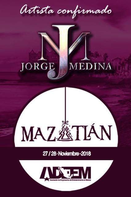 SAPSGrupero's tweet photo. Jorge Medina @j_medina37 🎤 se presentará en la Convención ADEEM @ADEEMOfi desde Mazatlán, Sinaloa 🇲🇽 este 27 y 28 de Noviembre. ¡Artista Confirmado! 👏 https://t.co/ZvlRjgENmR