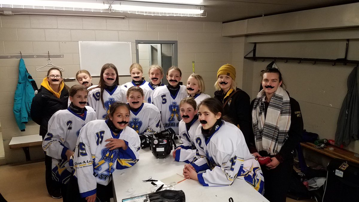 LoretteRingette's tweet photo. In support of #Movember the U14 Royal Storm decided not to shave this week ;) #ringette #TrueSport @MBRingette https://t.co/jLhMcckjPp