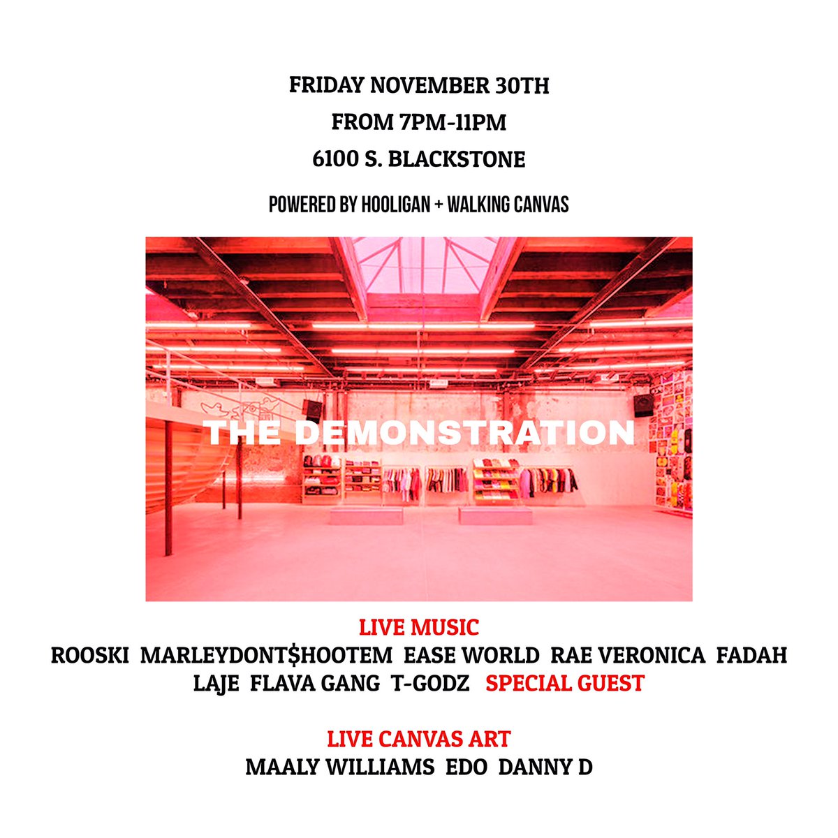 HeffBanks's tweet photo. #TheDemonstration This Friday with the gang @flava_gang @coolie2kold & @EizzySahir s/0 @HooliganBChi @RooskiDASH @LVrasta @easeworld @rae__veronica @_Fadah @LaJeOfficial @tgodzmusic @poetiXjustice Let’s T this mf up 🙏🏾 https://t.co/9MvvQZMoDF
