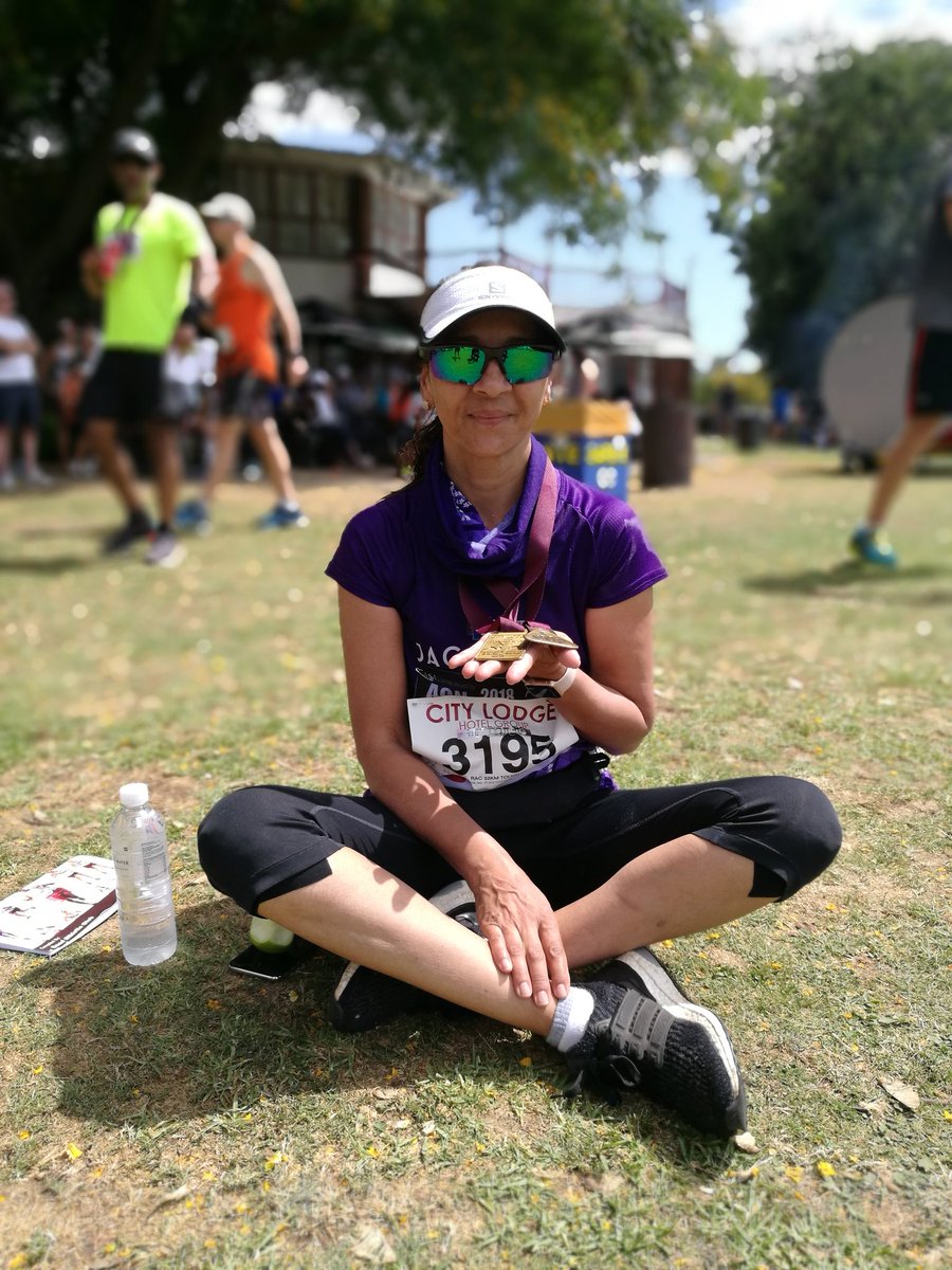 JacarandaRun's tweet photo. Congratulations to all Jacaranda runners who participated in the City Lodge RAC 32km Tough One on Sunday. Well done to Danie Barnard on completing the 32km in a phenomenal time of 2h37. Special congratulations to our club Chair, Haseena Azmuth, on earning her back to back medals https://t.co/96VefHA4W1
