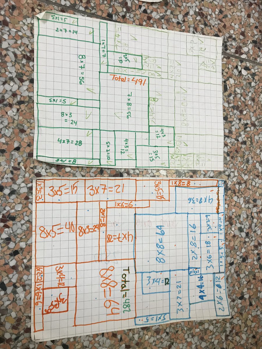 MrKSDyck's tweet photo. Grade 5s @PortWellerPS played a different #Multiplication #Area game today. This time it’s two players competing against another pair to see if they can fill all the squares. #PackEmTight! #PracticeMeetsVisualization Thanks @MsBryant22 and @joboaler. @MarkChubb3 @TeatherBoard https://t.co/05SYSAfWj6