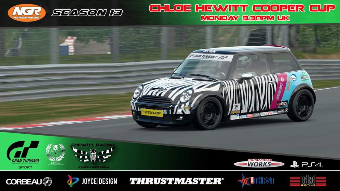 nxtgen0fficial's tweet photo. Our @ChewittRacing sponsored @MINI Cooper league is going live on @thegranturismo at 8.30pm.

Live stream and commentary on 
@andy81287 YouTube channel 

https://t.co/Zmsvgwczik https://t.co/fXGzLMt0eT