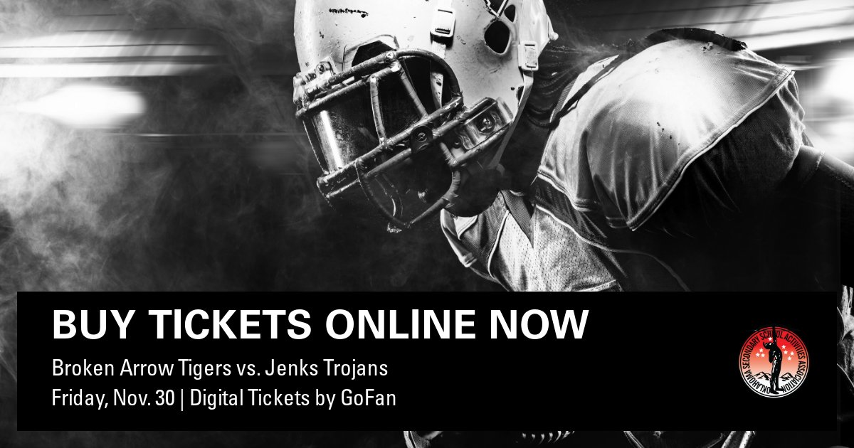 Broken Arrow. Jenks. THIS Friday. 

🎟️👉 gofan.us/f3a459