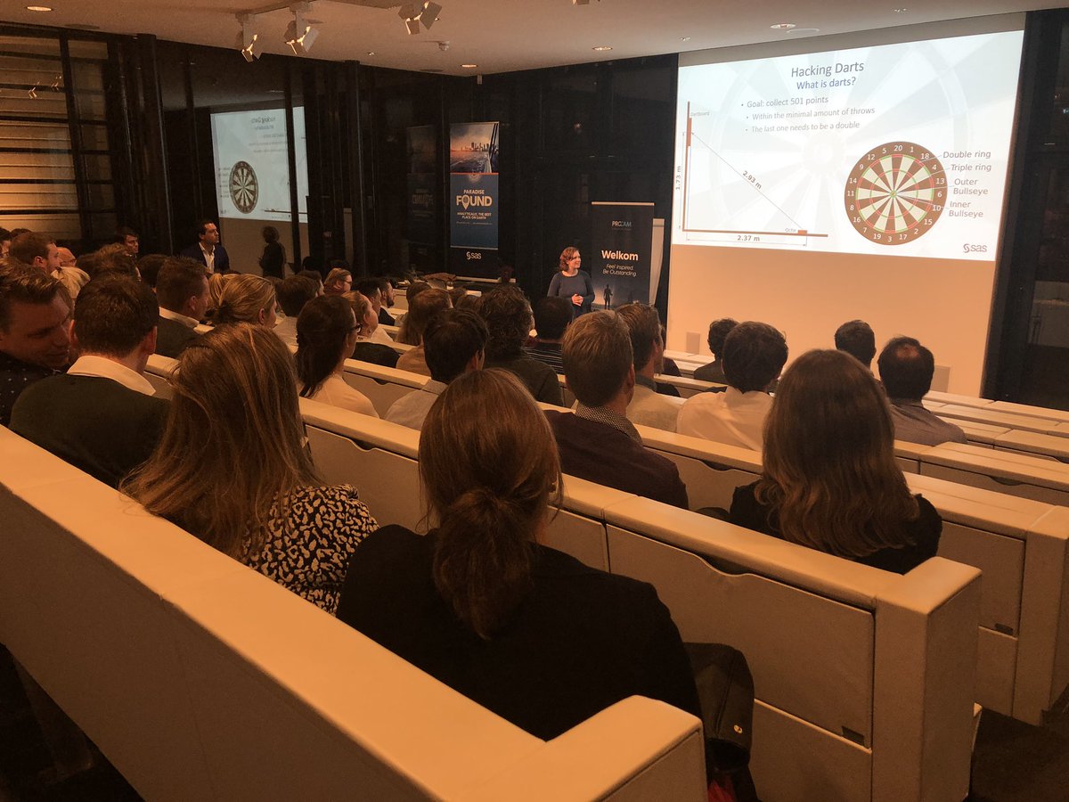 jannymorsink's tweet photo. Na #techtalks over #datascience in #schaatsen en #voetbal mag een presentatie door @VandijkJaimy over #DeepLearning en #darts niet ontbreken tijdens het @ProcamTalent #techtalkdatascience event. #letsplaydata @SAS_Netherlands https://t.co/kbria11xhn